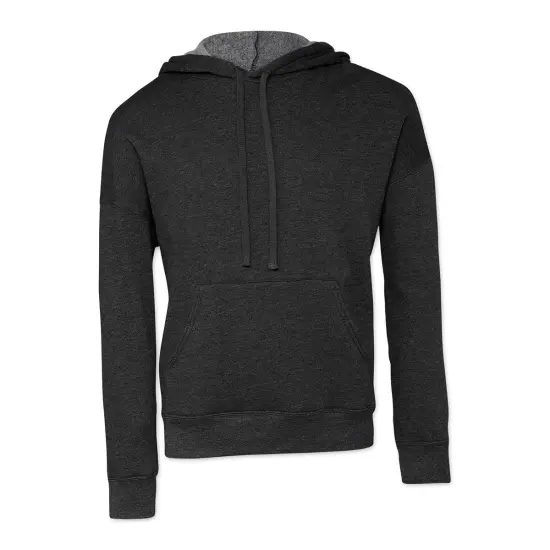 Bella + Canvas Unisex Sponge Fleece Drop Shoulder Sweatshirt - Dark Grey Heather, Large {1}