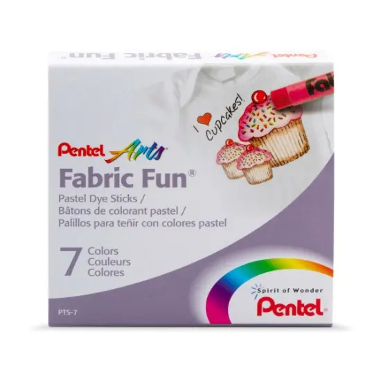Pentel Arts Fabric Fun Pastel Dye Sticks - 7 Color Set {1}