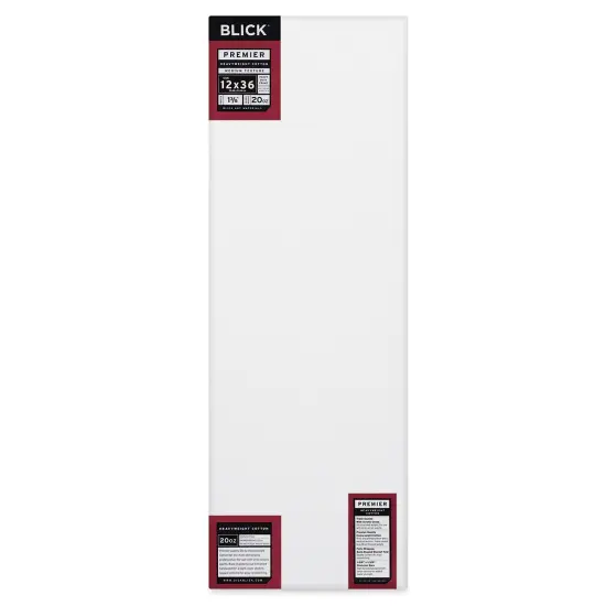 Blick Premier Heavyweight Stretched Cotton Canvas - 12" x 36", 1-3/8" Profile {1}