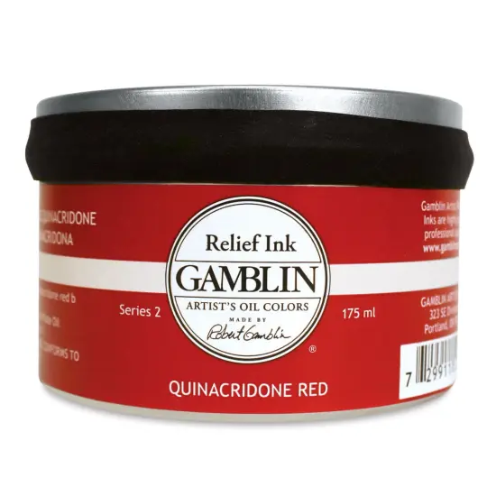 Gamblin Artist's Colors Relief Ink - Quinacridone Red, 175 ml {1}