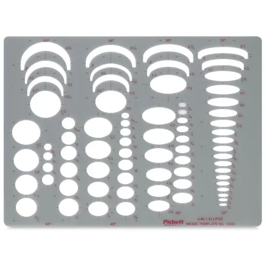 Chartpak Pickett Template - 1262i 4-in-11 Ellipse {2}