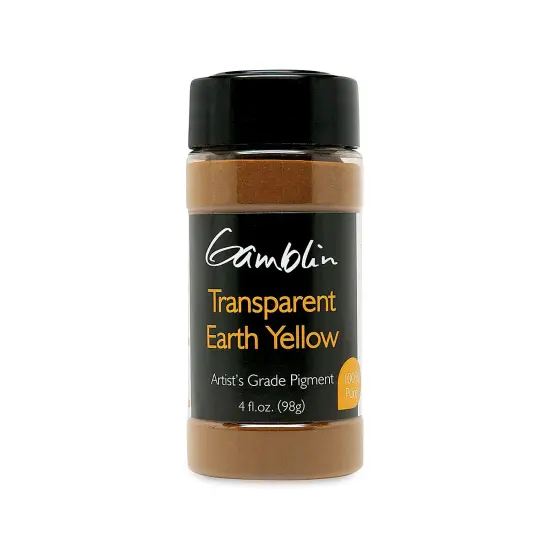 Gamblin Artist's Grade Pigment - Transparent Earth Yellow, 4 oz bottle {1}