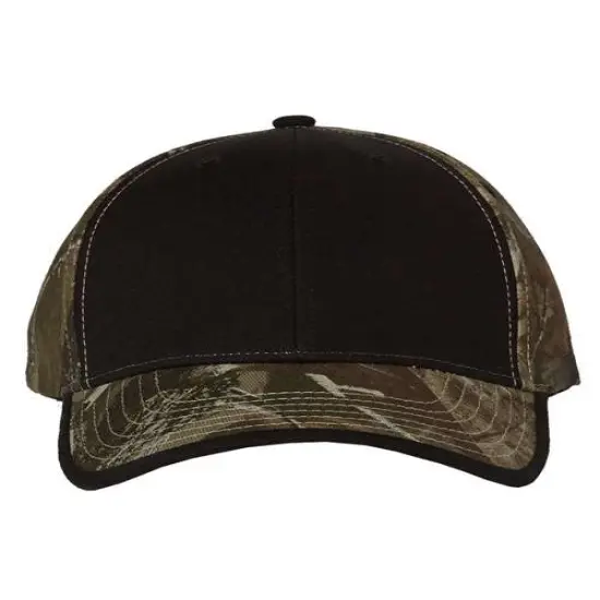 Kati&reg; Solid Front Camo Back Cap Olive/ Hardwoods {4}