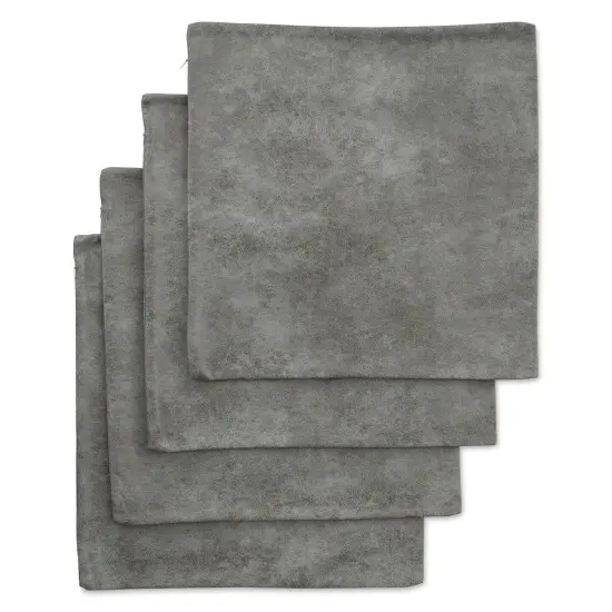 Craft Express Sublimation Printing Square Pillow Case - Dark Grey Vegan Leather, Pkg of 4 {1}