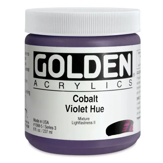 Golden Heavy Body Artist Acrylics - Cobalt Violet Historic Hue, 8 oz Jar {1}