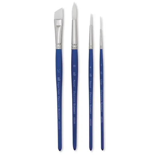Princeton Summit 6850 White Synthetic Brushes - Set of 4, Blick Exclusive {1}