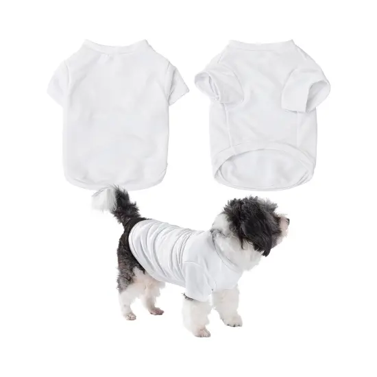 Craft Express 2 Pack of Medium White Sublimation Pet T-Shirts {1}