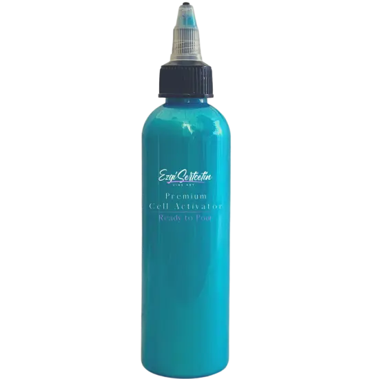 Premium Cell Activator | Ready to Pour | Create Perfect and Unique Cells in your Painting Works | 4oz by Volume | by Ezgi Sertcetin Met.talia turquoise {1}