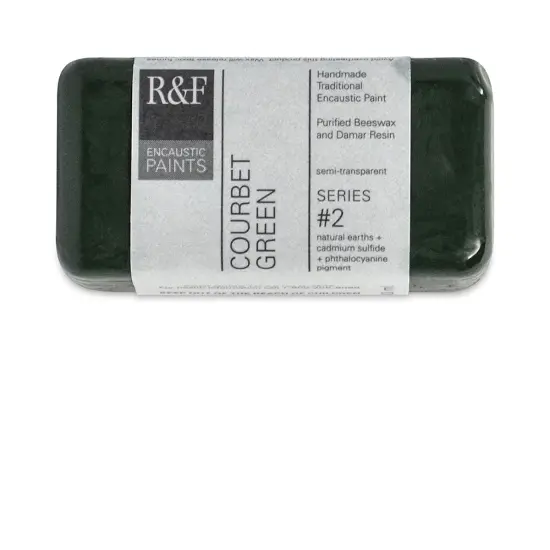 R&F Encaustic Paint Block - Courbet Green, 40 ml block {2}