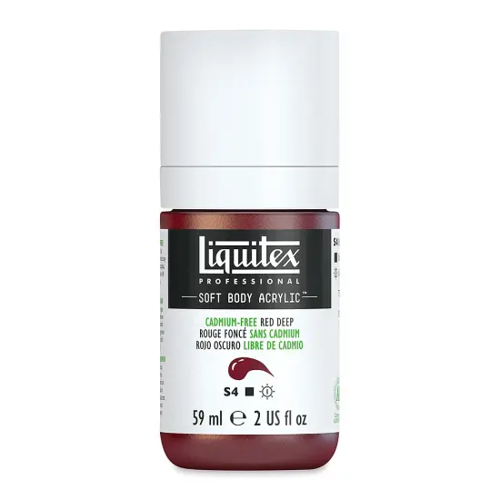 Liquitex Soft Body Artist Acrylics - Cadmium Free Red Deep, 59 ml bottle {1}