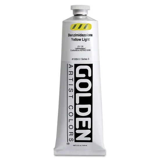 Golden Heavy Body Artist Acrylics - Benzimidazolone Yellow Light, 5 oz {2}