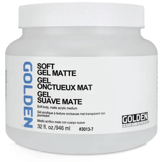 Golden Soft Acrylic Gel Medium - Matte, 32 oz jar {1}
