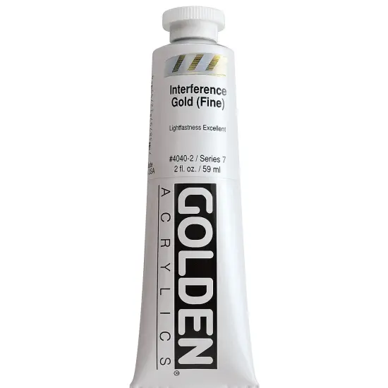 Golden Heavy Body Artist Acrylics - Interference Gold (Fine), 2 oz Tube {2}
