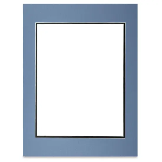Blick Double Mat - Biscay Blue / Newport Blue, 18" x 24" (13-1/2" x 17-1/2" Opening) {1}