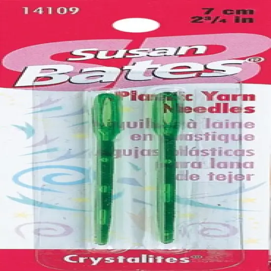 Susan Bates Crystalites Plastic Yarn Needles-2.75" 2/Pkg {1}
