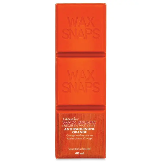 Enkaustikos Wax Snaps Encaustic Paints - Anthraquinone Orange, 40 ml cake {1}