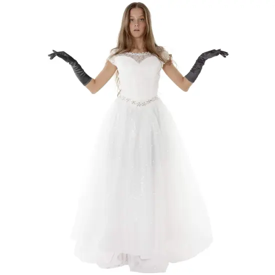 Black Satin Opera Gloves - Roaring 20's Fancy Flapper Elbow Gloves - 1 Pair {3}