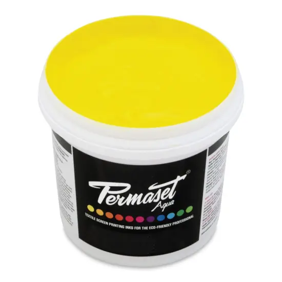 Permaset Aqua Fabric Ink - Mid Yellow, Liter {1}