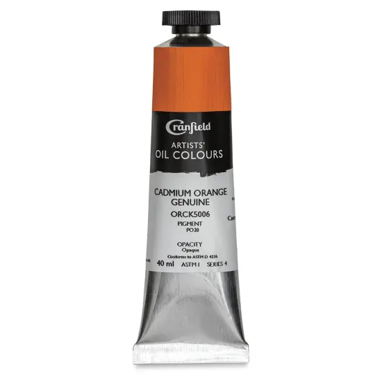 Cranfield Artists' Oils - Cadmium Orange Genuine, 40 ml, Tube {1}