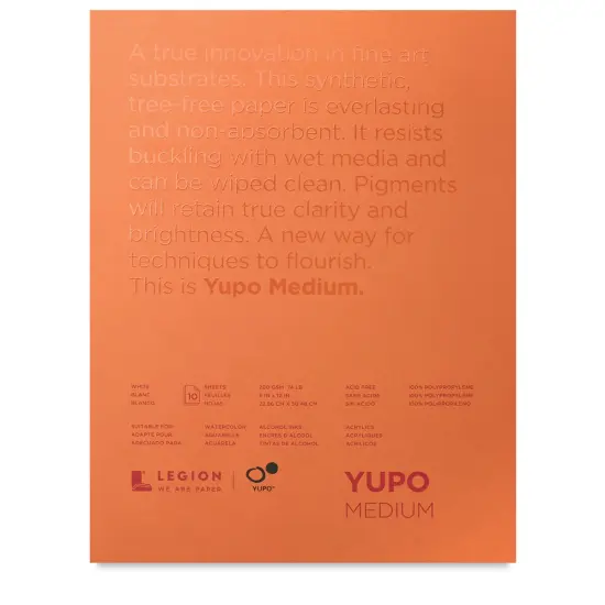 Legion Yupo Synthetic Paper Pad - 9 x 12, Bright White, 10 Sheets {2}