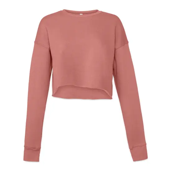 Bella Canvas Cropped Crew Fleece - Mauve, Medium {1}