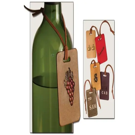 Tandy Leather Wine Gift Tags 6/pk 44165-00 {1}
