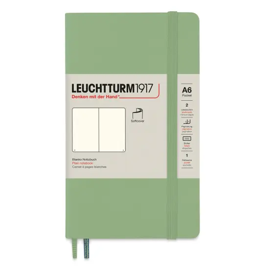 Leuchtturm1917 Ruled Softcover Notebook - Sage, 3-1/2" x 6" {1}