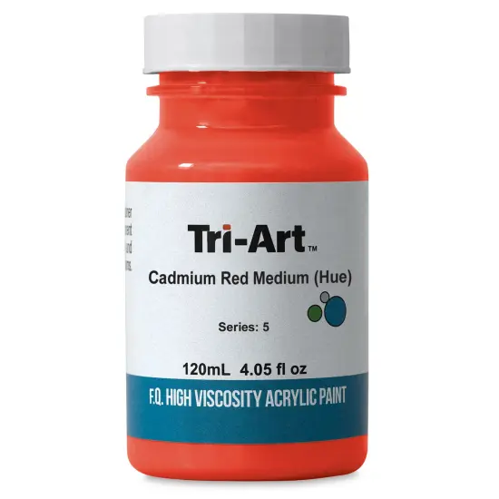 Tri-Art High Viscosity Artist Acrylic - Cadmium Red Medium Hue, 120 ml jar {1}