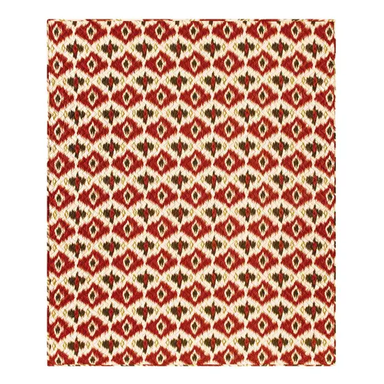Ikat Cotton Quilted 50" x 60" Throw Blanket {1}