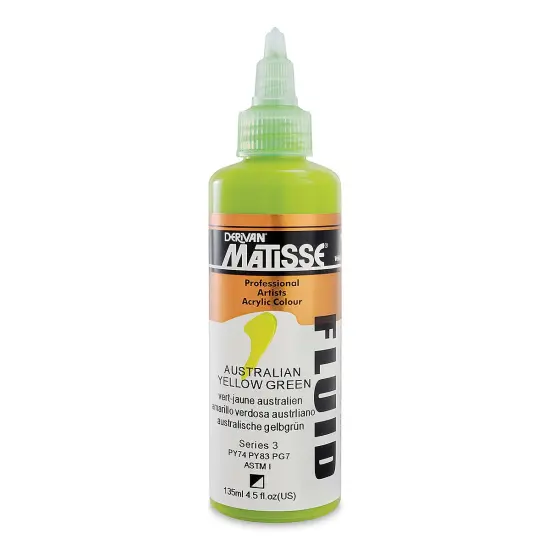 Matisse Fluid Acrylic - Australian Yellow Green, 135 ml {1}