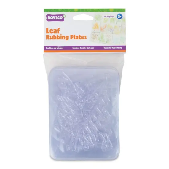 Roylco Rubbing Plates - Leaf, 4" x 5", Set of 16 {1}