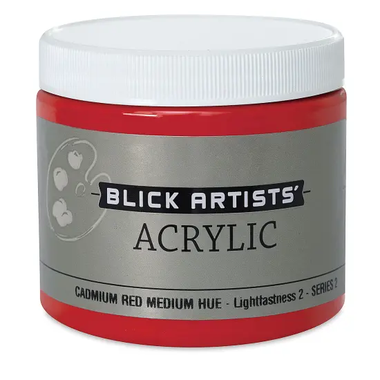 Blick Artists' Acrylic - Cadmium Red Med. Hue, 16 oz jar {2}