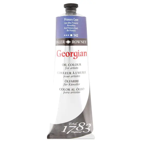 Daler-Rowney Georgian Oil Color - Primary Cyan, 225 ml tube {1}
