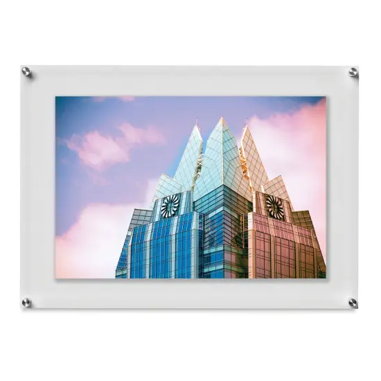 Wexel Art Double Panel Acrylic Display Frame - 23" x 33", Silver Hardware {1}