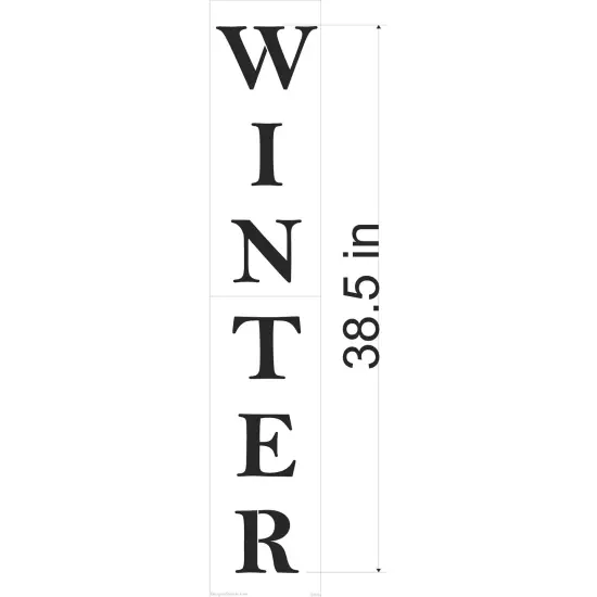 38.5-Inch Winter Tall Wall Stencil | 3806 by Designer Stencils | Word & Phrase Stencils | Reusable Art Craft Stencils for Painting on Walls, Canvas, Wood | Reusable Plastic Paint Stencil for Home Makeover | Easy to Use & Clean Art Stencil {2}