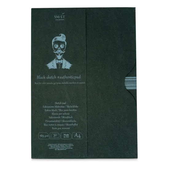 SMLT Art Black Sketch Pad in Folder - 8-1/4" x 11-3/4", 35 Sheets {1}