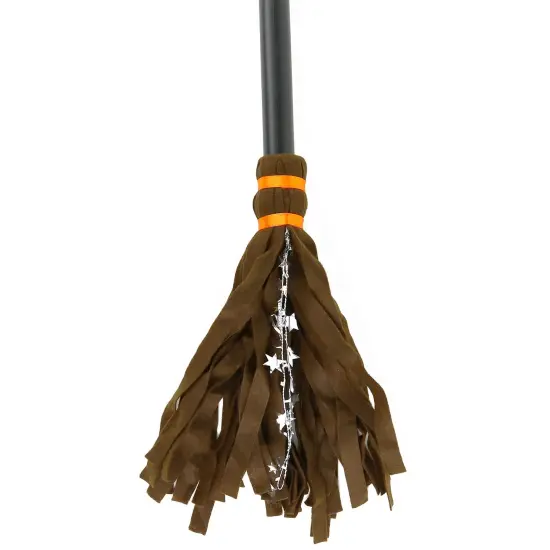 Witch Broomstick Costume Accessories - Realistic Wizard Flying Felt Broom Stick Costumes Accessory for All Children {3}