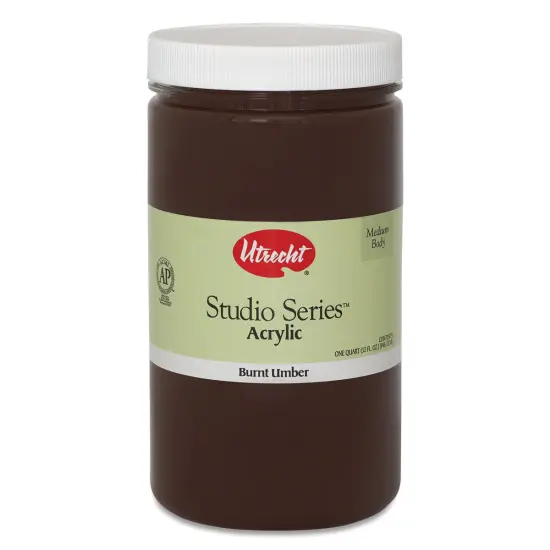 Utrecht Studio Series Acrylic Paint - Burnt Umber, Quart {1}