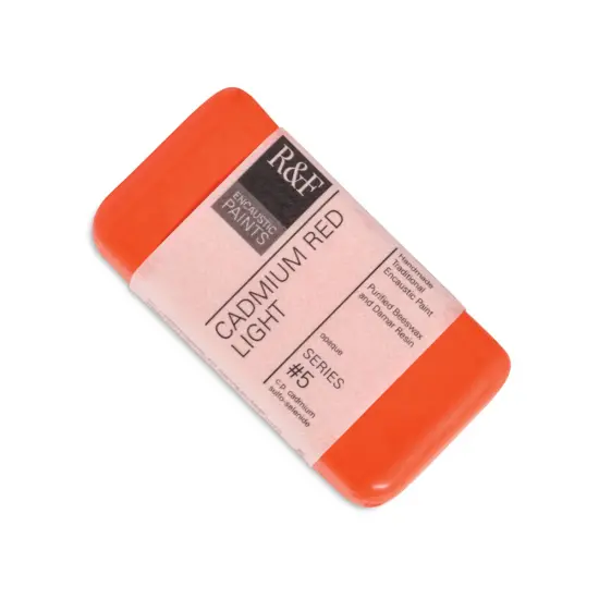 R&F Encaustic Paint Block - Cadmium Red Light, 40 ml block {1}