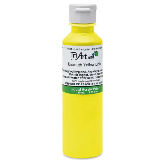 Tri-Art Liquid Artist Acrylics - Bismuth Yellow Light, 120 ml bottle {1}