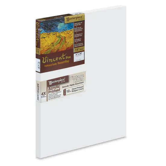 Masterpiece Vincent Pro Artfix Linen Canvas - 11" x 14", Acrylic Primed {1}