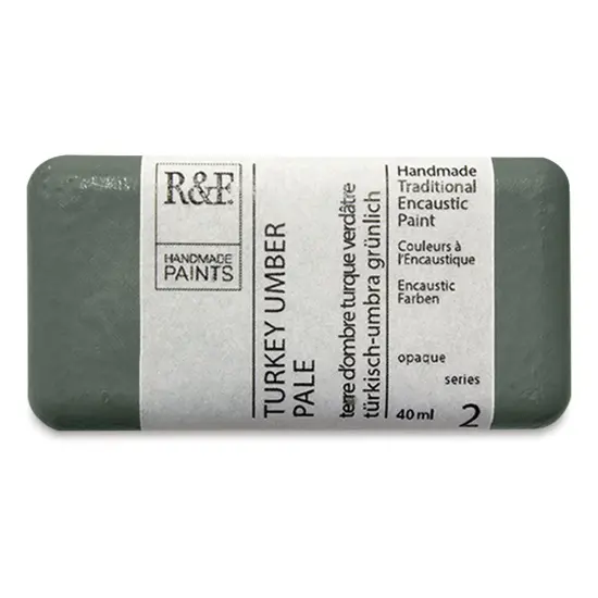 R&F Encaustic Paint Block - Turkey Umber Pale, 40 ml, Block {1}