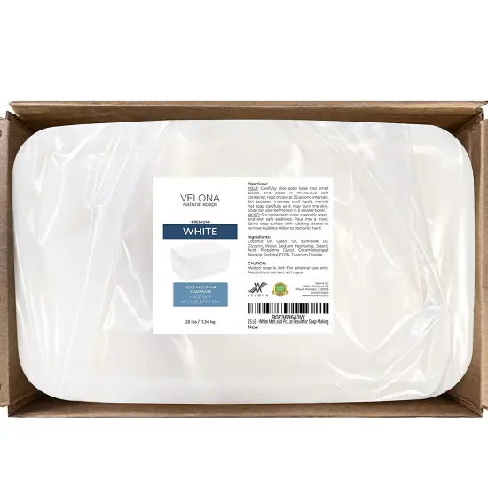 25 LB - White Melt and Pour Soap Base by Velona | SLS/SLES Free | Natural Bars for The Best Result for Soap-Making {3}