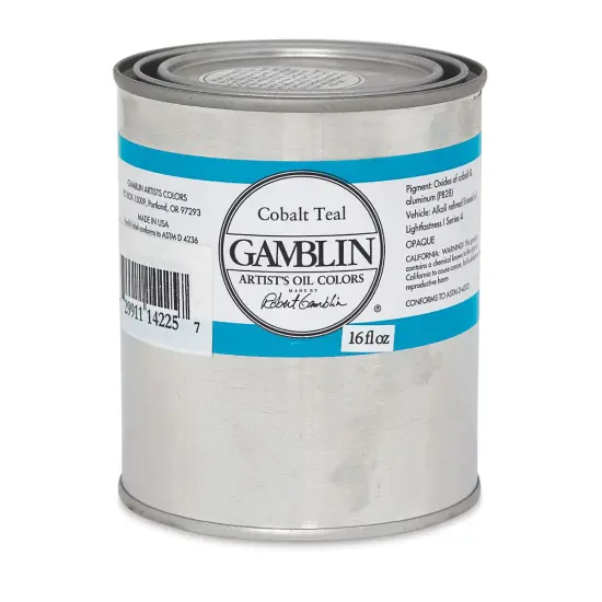 Gamblin Artist's Oil Color - Cobalt Teal, 16 oz Can {1}