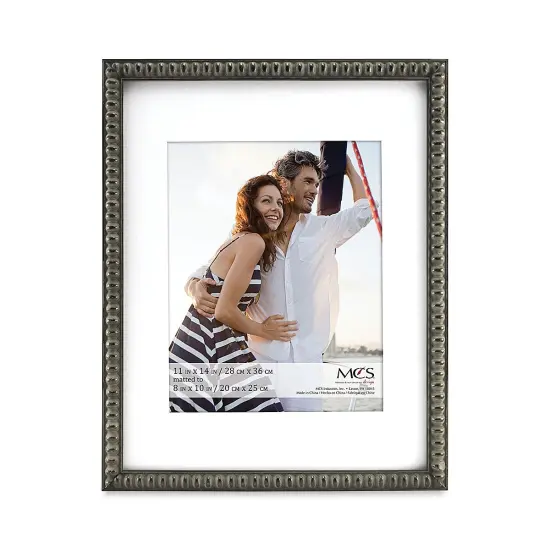 MCS Thin Bead Frame - Pewter, 11" x 14" w/8" x 10" Mat {1}