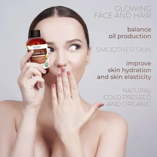 Velona Jojoba Oil USDA Certified Organic - 4 oz | 100% Pure and Natural Carrier Oil| Golden, Unrefined, Cold Pressed, Hexane Free | Moisturizing Face, Hair, Body, Skin Care, Stretch Marks, Cuticles | Use Today - Enjoy Results {4}