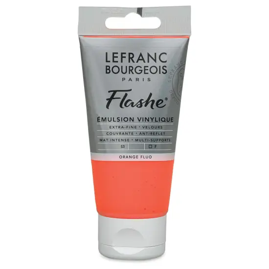 Lefranc & Bourgeois Flashe Vinyl Paint - Fluorescent Orange, 80 ml tube {1}