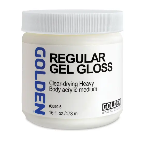 Golden Regular Acrylic Gel Medium - Gloss, 16 oz jar {1}