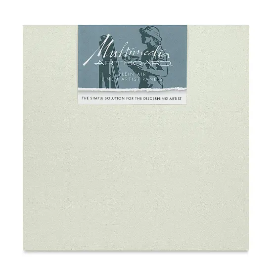 Multimedia Artboard Plein Air Claessens Linen Artist Panel - 12" x 12", 13 DP, Pkg of 3 {1}