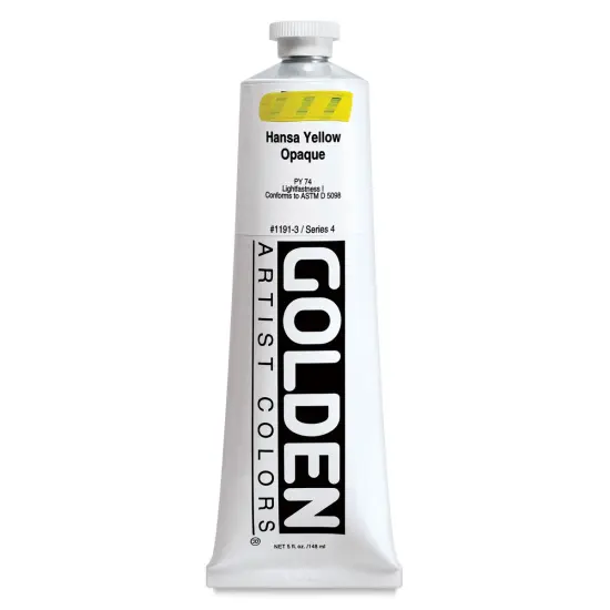 Golden Heavy Body Artist Acrylics - Hansa Yellow Opaque, 5 oz tube {1}